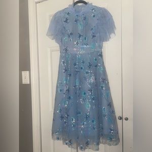 Blue midi length dress